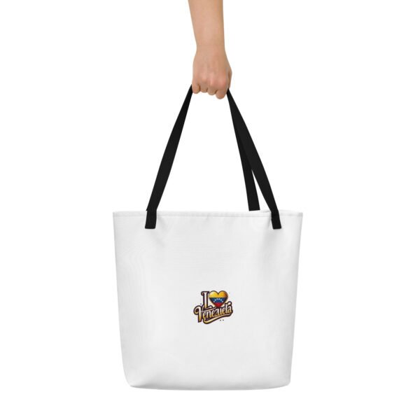 Bolsa de tela grande all over I love Vzlashop - Imagen 2