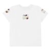 Camiseta cuello redondo adolescente guante, bate, pelota baseball único