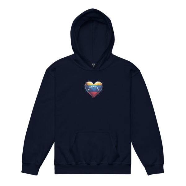 Sudadera gruesa con capucha para niño corazón centro - Imagen 5