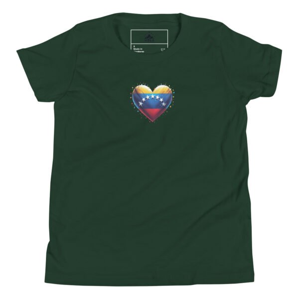 Camiseta de manga corta júnior corazón Venezuela centro - Imagen 4