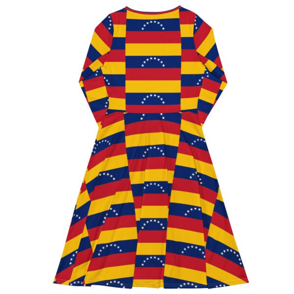 Vestido midi con manga larga all over bandera - Imagen 6